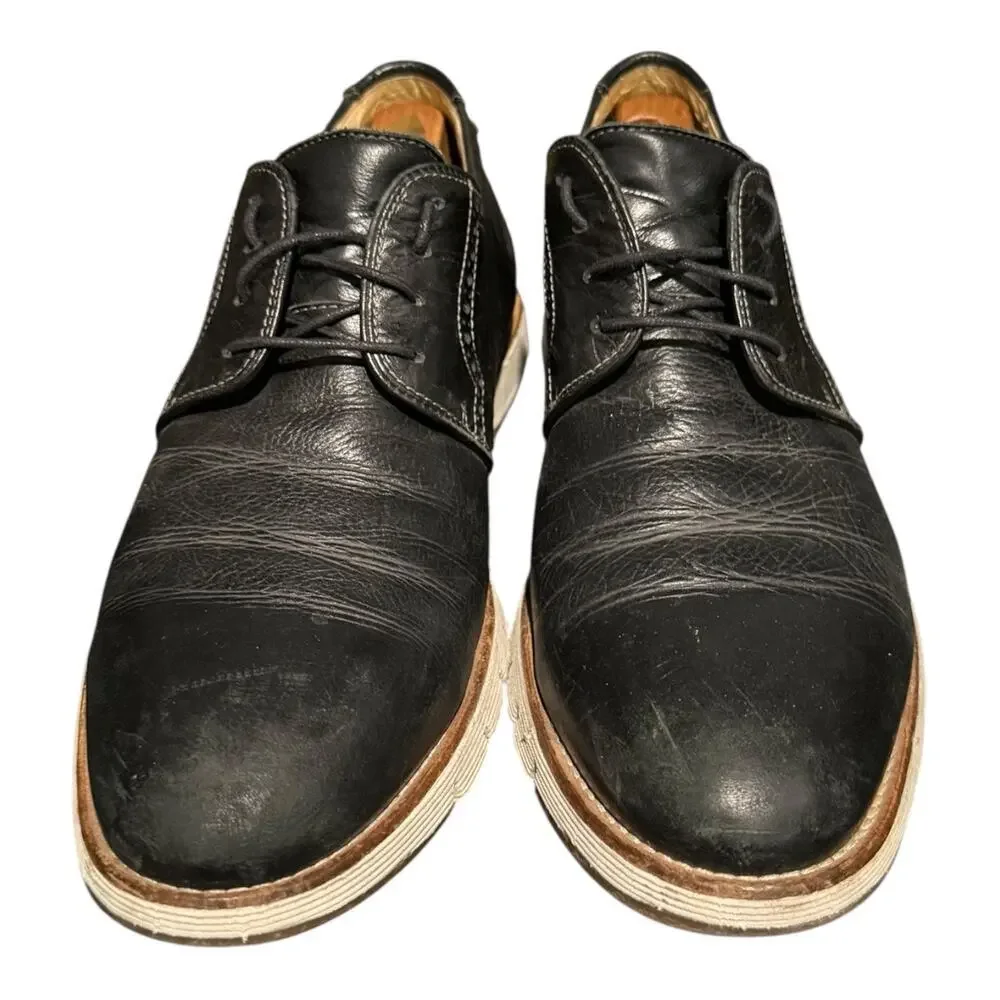 Johnston & Murphy Men’s Martell Brogue Dress Shoes Black Sheepskin Wingtip 9 M